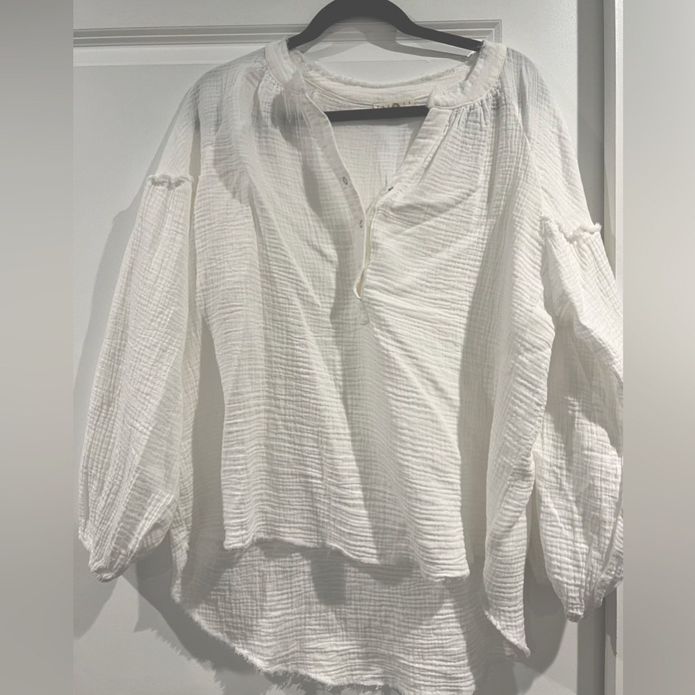 Oversized Linen Top